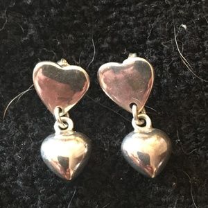 Heart Sterling Silver Earrings